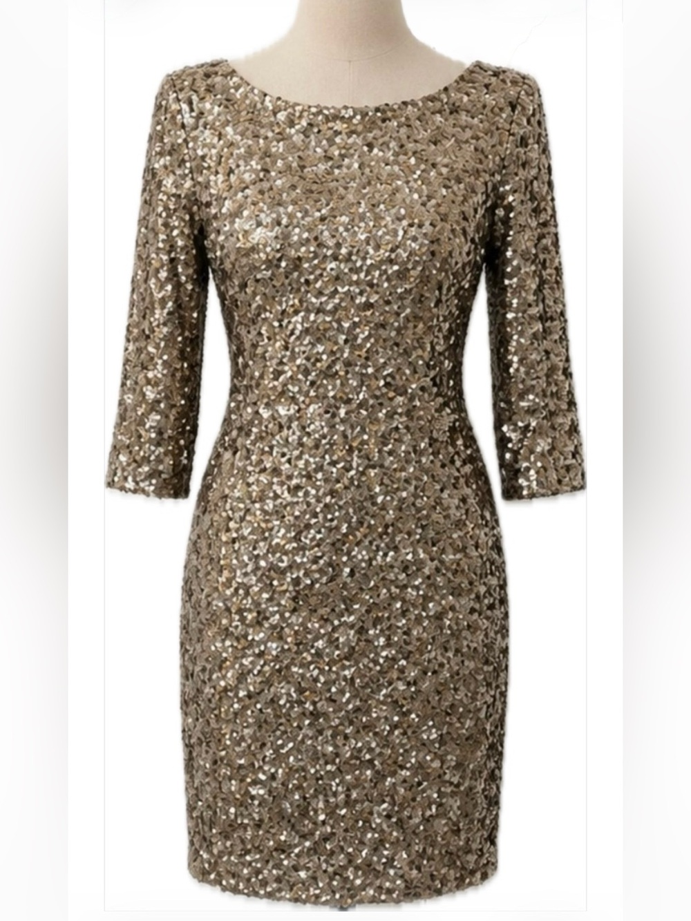 ANTONIO MELANI Gold Sequin Dress